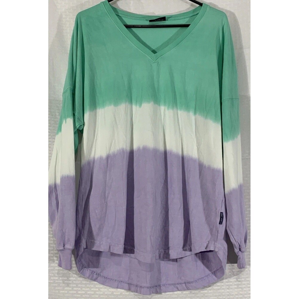 Spirit Jersey Bundle Size M Long Sleeve Shirt Tie Dye Grey